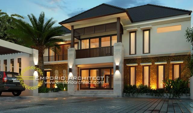 Desain Rumah Villa Bali 2 Lantai Bapak Freddy di Samarinda Kalimantan