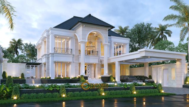 Video Desain Rumah Classic 2 Lantai Bapak HTN 938 di  Kalimantan Utara