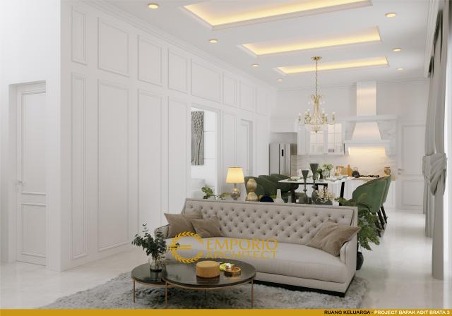 Desain Ruang Keluarga Rumah Bapak Adit Brata III di Jakarta