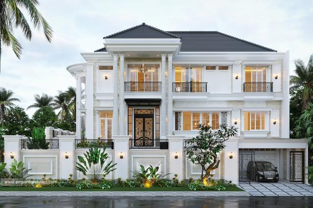 Desain Rumah Classic 2.5 Lantai Ibu CLD 899 di  Tangerang, Banten