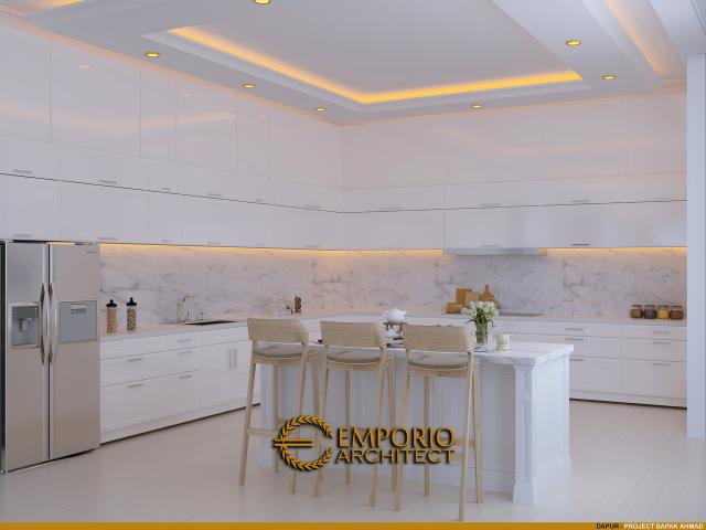 Desain Dapur Rumah Classic Modern 2.5 Lantai Bapak Ahmad di Jakarta Selatan
