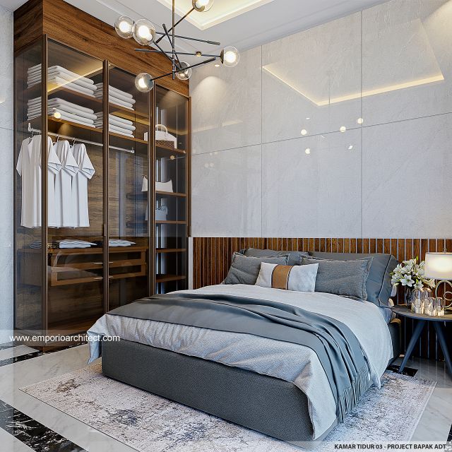 Desain Kamar Tidur 3 Rumah dan Kost Modern 3 Lantai Bapak ADT di Yogyakarta