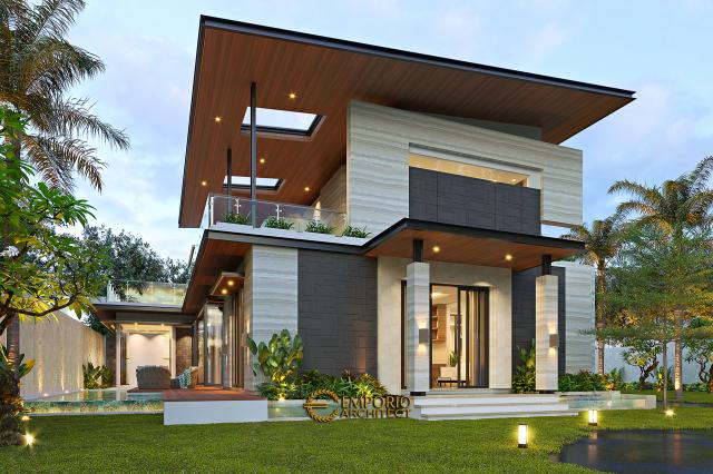 Desain Tampak Samping Rumah Modern 2 Lantai Ibu Niar di Bekasi, Jawa Barat