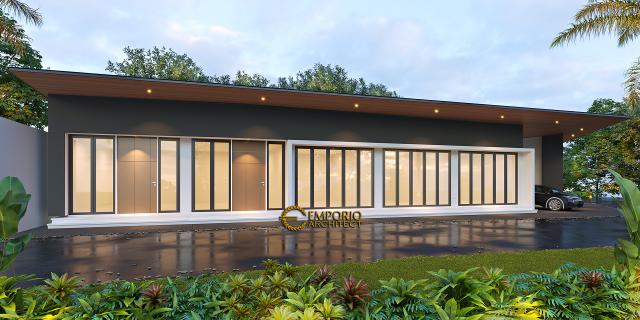 Desain Tampak Samping Toko Modern 2 Lantai Ibu Niar di Bekasi, Jawa Barat