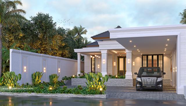 Desain Rumah Klasik 1 Lantai Bapak FSL 1310 di  Kalimantan Tengah