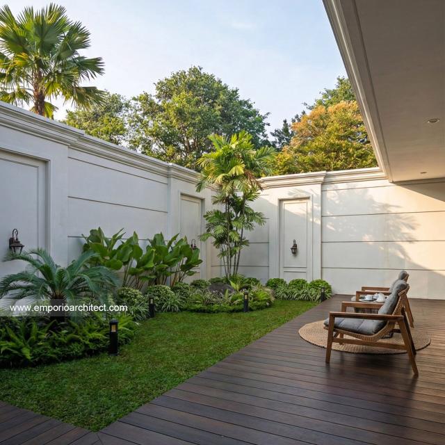 Desain Tampak Detail Belakang Rumah Klasik 1 Lantai Ibu YMN di Ternate, Maluku Utara