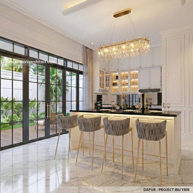 Desain Dapur Rumah Klasik 1 Lantai Ibu YMN di Ternate, Maluku Utara