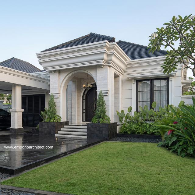 Desain Tampak Depan 3 Rumah Klasik 1 Lantai Bapak PWJ di Lampung