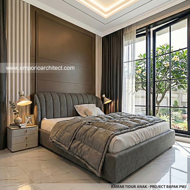 Desain Kamar Tidur Anak Rumah Klasik 1 Lantai Bapak PWJ di Lampung