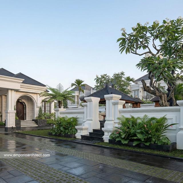 Desain Tampak Depan 4 Rumah Klasik 1 Lantai Bapak PWJ di Lampung