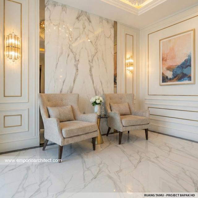 Desain Ruang Tamu Rumah Klasik 1 Lantai Bapak HD di Sleman