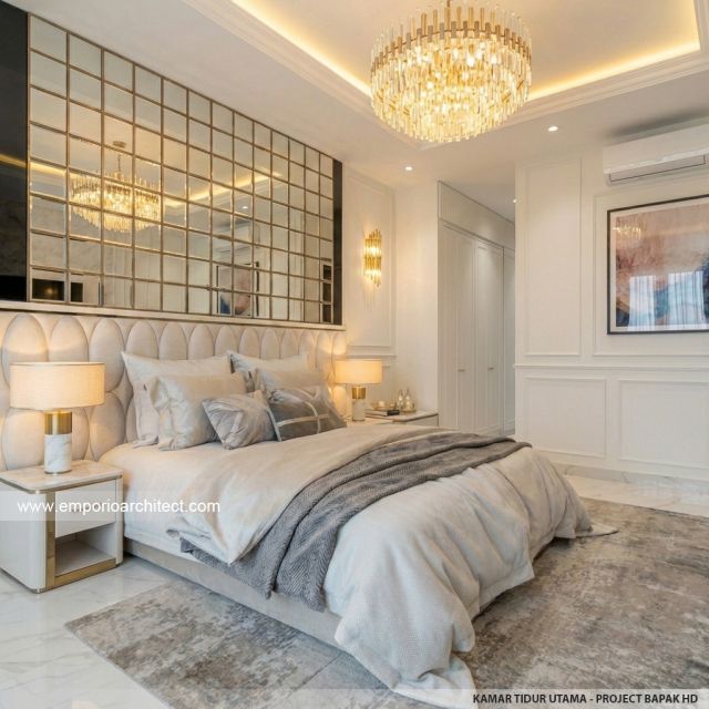 Desain Kamar Tidur Utama Rumah Klasik 1 Lantai Bapak HD di Sleman