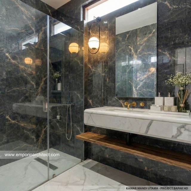 Desain Kamar Mandi Utama Rumah Klasik 1 Lantai Bapak HD di Sleman