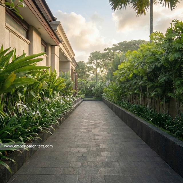 Desain Tampak Detail Samping Rumah Klasik 1 Lantai Bapak HD di Sleman