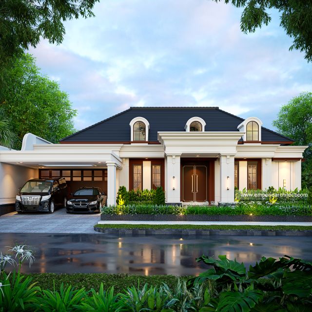 Desain Tampak Depan 3 Rumah Klasik 1 Lantai Bapak HD di Sleman