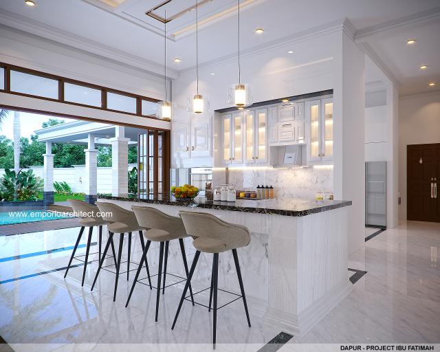 Desain Dapur Rumah Klasik 1 Lantai Ibu FTM di Solo (Surakarta), Jawa Tengah