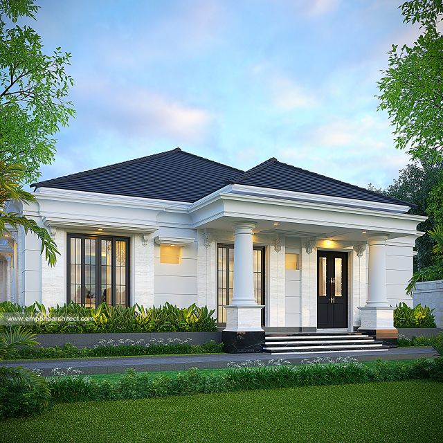 Desain Tampak Belakang Rumah Klasik 1 Lantai Bapak IKD di Luwu Timur, Sulawesi Selatan