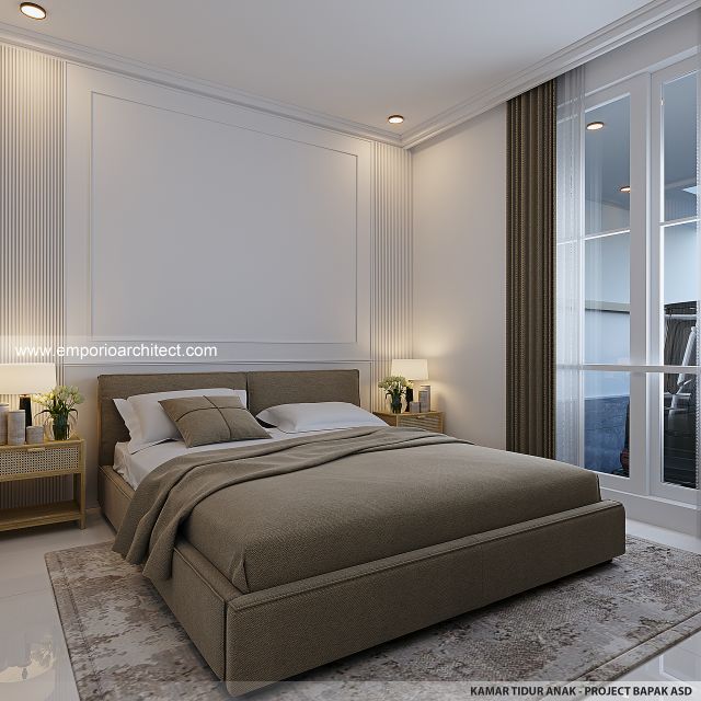 Desain Kamar Tidur Anak Rumah Klasik 2 Lantai Bapak ASD di Depok Desain Kamar Tidur Anak Rumah Klasik 2 Lantai Bapak ASD di Depok