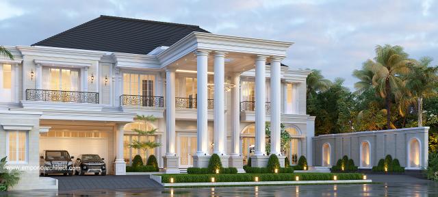 Desain Rumah Klasik 2 Lantai Mr. A di  Jawa Barat