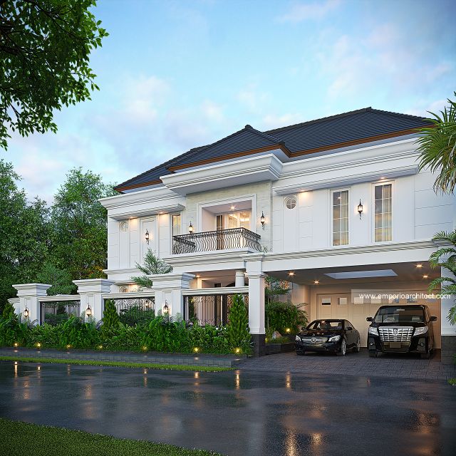 Video Desain Rumah Klasik 2 Lantai Bapak dr. TDD 1811 di  Surabaya