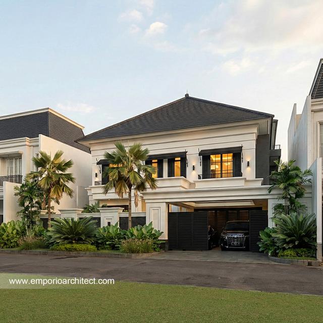 Desain Rumah Klasik Modern 2 Lantai Bapak INR dan Ibu NBL 2252 di  Jakarta Timur