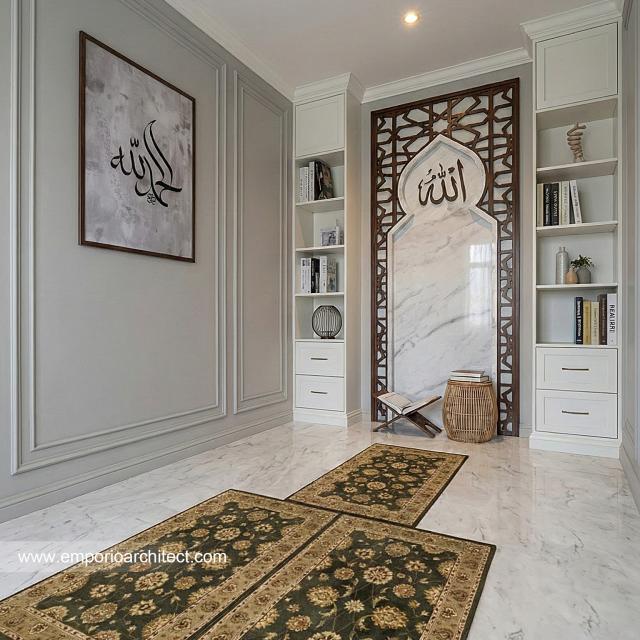 Desain Mushola Rumah Klasik 2 Lantai Bapak INR dan Ibu NBL di Jakarta Timur