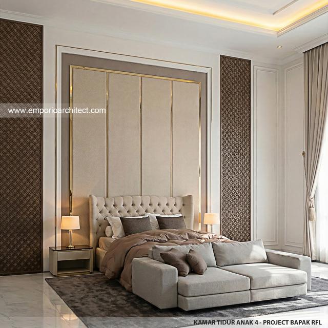 Desain Kamar Tidur Anak 4 Rumah Klasik 2 Lantai Bapak RFL di Samarinda