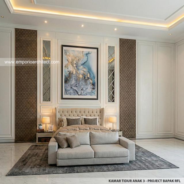 Desain Kamar Tidur Anak 3 Rumah Klasik 2 Lantai Bapak RFL di Samarinda