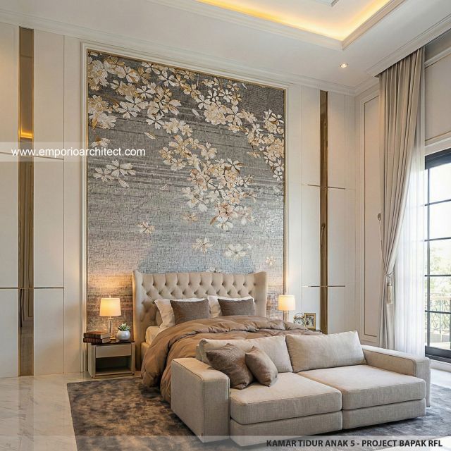 Desain Kamar Tidur Anak 5 Rumah Klasik 2 Lantai Bapak RFL di Samarinda