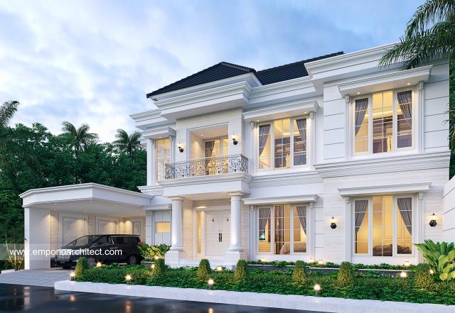 Video Desain Rumah Klasik 2 Lantai Ibu HNF 1237 di  Malang, Jawa Timur