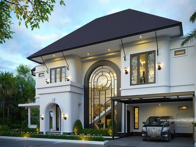 Video Desain Rumah Klasik 2 Lantai Bapak ADN 1482 di  Jakarta Timur