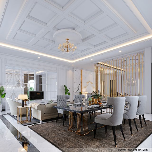 Desain Pantry Rumah Klasik 2 Lantai Mr. MHD di Kenya