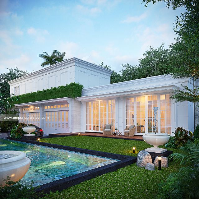 Desain Bangunan Service Rumah Klasik 2 Lantai Mr. MHD di Kenya