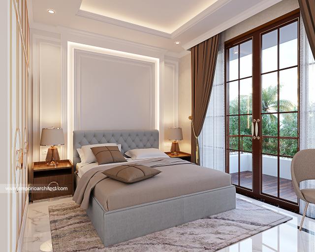 Desain Kamar Tidur 1 Rumah Klasik 2 Lantai Ibu Ila di Cimahi, Bandung