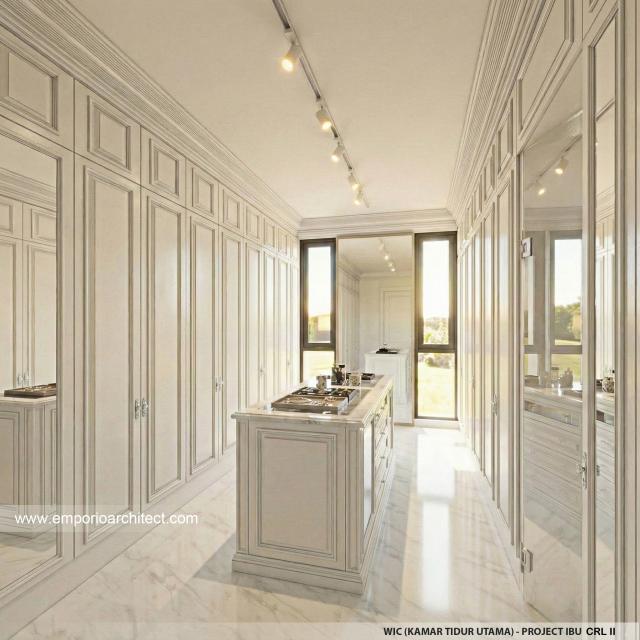Desain Walk In Closet Rumah Klasik 2 Lantai Ibu CRL II di Surabaya