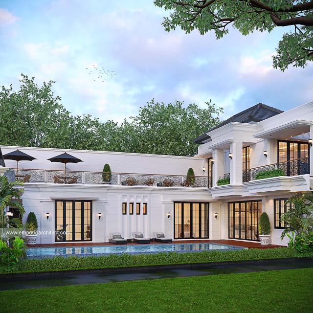 Video Desain Rumah Mediteran Klasik 2 Lantai Bapak SHD 1803 di  Parung, Bogor