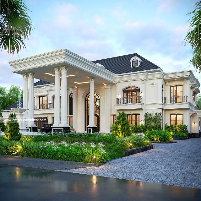 #2floorshousedesign - Mr. ACN Classic House 2 Floors Design - Pontianak - Code 48178