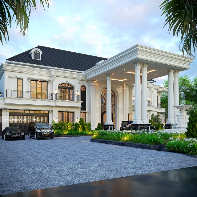 Gambar 2 Desain Rumah Klasik 2 Lantai Bapak ACN di  Pontianak