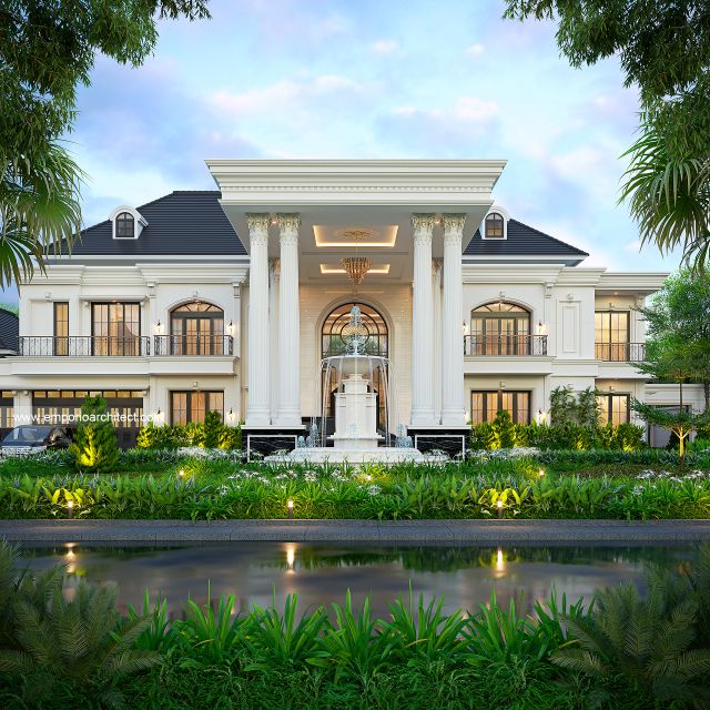 #2floorshousedesign - Mr. ACN Classic House 2 Floors Design - Pontianak - Code 48180