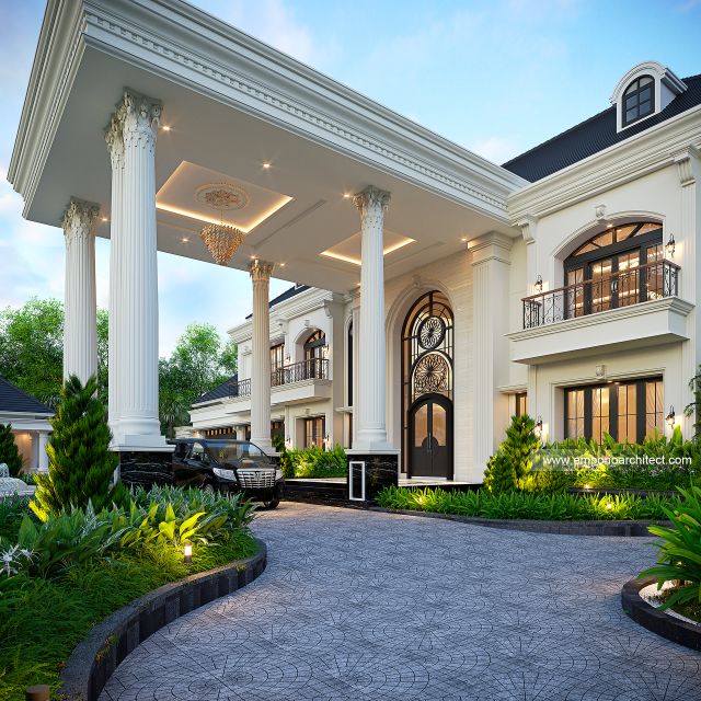 #2floorshousedesign - Mr. ACN Classic House 2 Floors Design - Pontianak - Code 48182