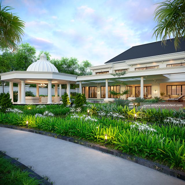 #backyarddesign - Mr. ACN Classic House 2 Floors Design - Pontianak - Code 48186