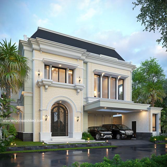 Video Desain Rumah Klasik 2 Lantai Ibu ANN 1503 di  Cinere, Depok