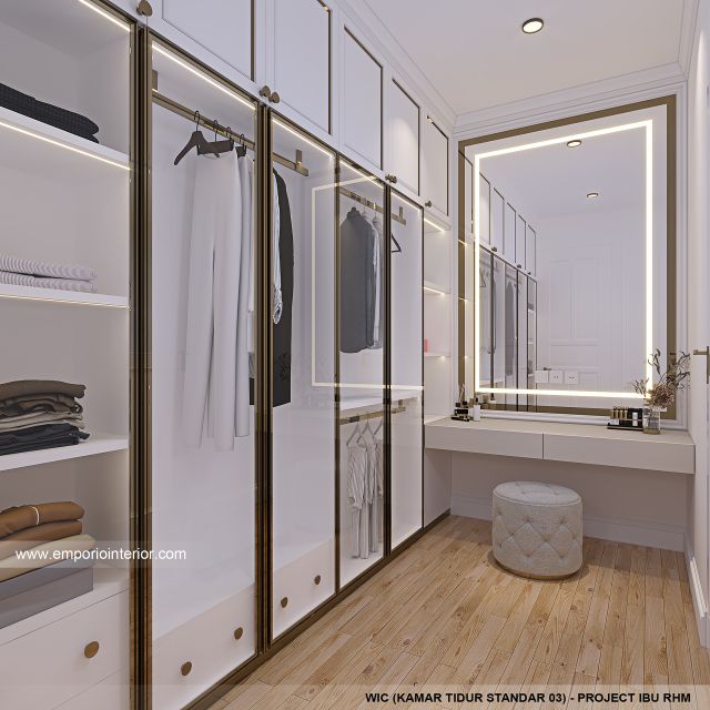 Desain WIC Kamar Tidur Standar 3 Rumah Klasik 2 Lantai Ibu RHM di Kalimantan Selatan