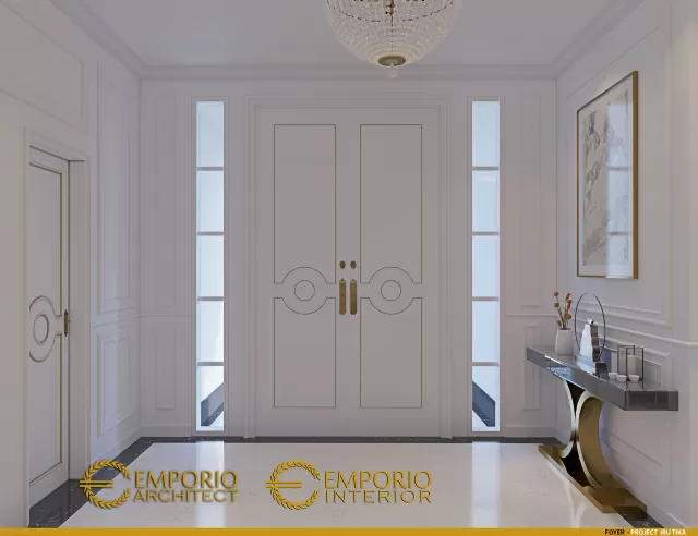 Desain Foyer Rumah Klasik 2 Lantai Ibu Tika di Pati, Jawa Tengah