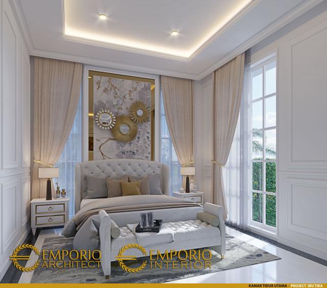 Desain Kamar Tidur Utama Rumah Klasik 2 Lantai Ibu Tika di Pati, Jawa Tengah