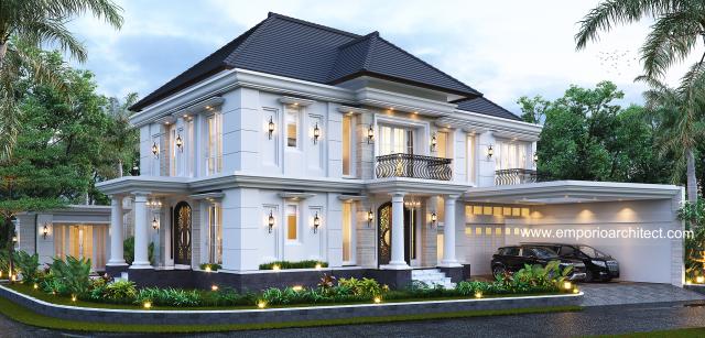 Video Desain Rumah Klasik 2 Lantai Bapak HMD 1122 di  Surabaya