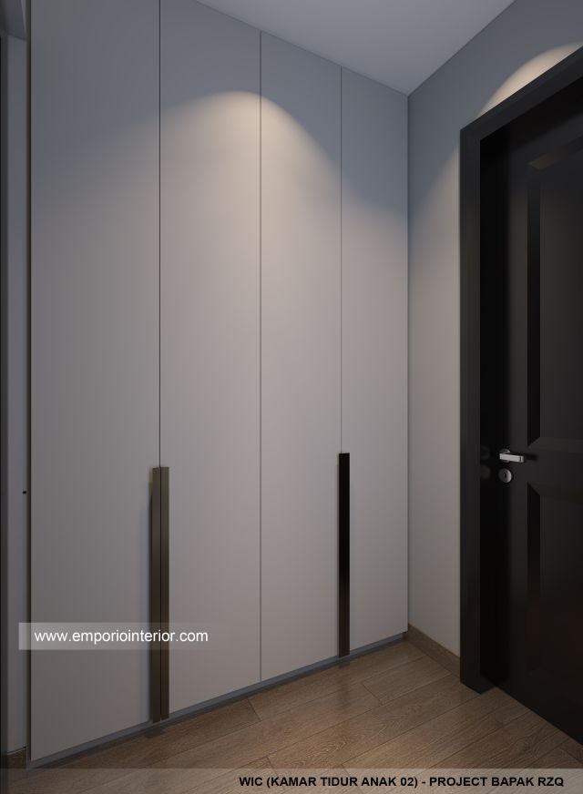 Desain WIC Kamar Tidur Anak 2 Rumah Klasik Mediteran 2 Lantai Bapak RZQ di Batang, Jawa Tengah