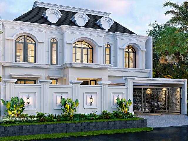 Desain Rumah Klasik 2 Lantai Ibu IDR 1339 di  Kalibata, Jakarta Selatan