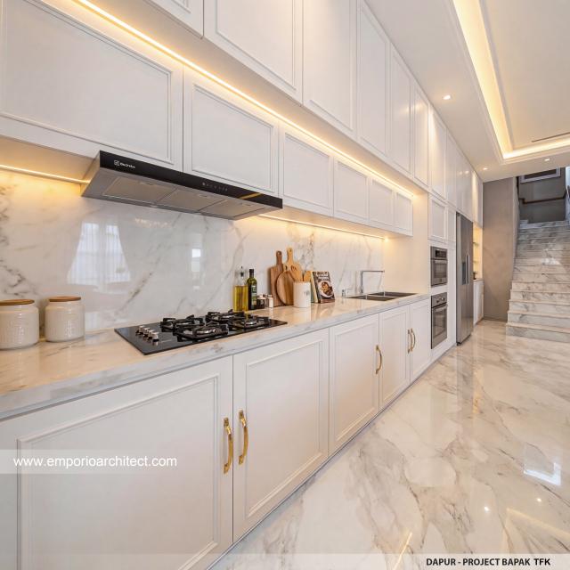 Desain Dapur Rumah Klasik 2 Lantai Bapak TFK di Yogyakarta