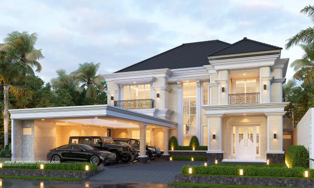Video Desain Rumah Klasik 2 Lantai Ibu ANS 2039 di  Jakarta